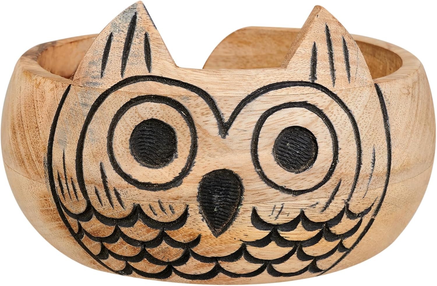 Christmas Gifts for Women Wooden Yarn Bowl Knitting Bowl Large Crochet Cat Yarn Holder Handmade Crocheting Accessories and Supplies Organizer 7 x 3 (Owl)