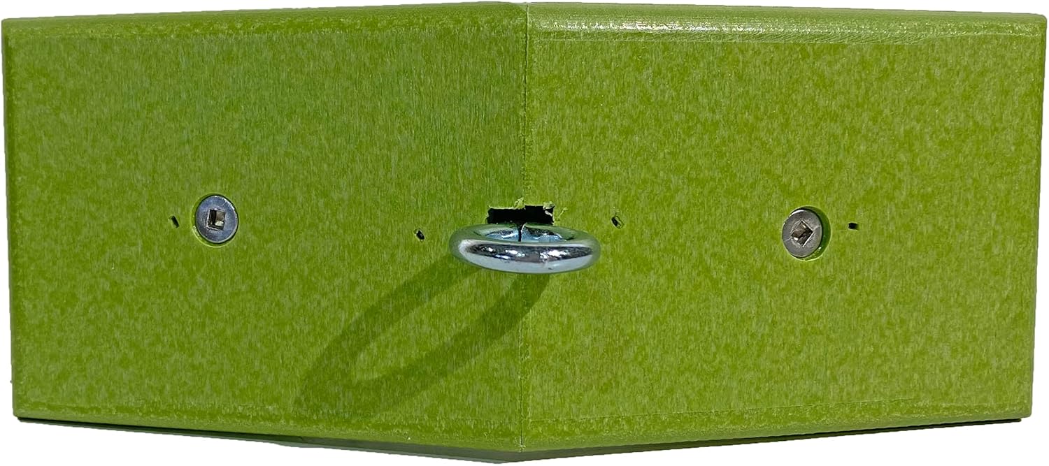DutchCrafters Plastic Poly Hanging Bird Feeders for Outdoors with Suet Cake Holder for Woodpeckers, Suet Bird Feeders for Outside Wild Birds with Groove and Tail Prop (Lime Green)