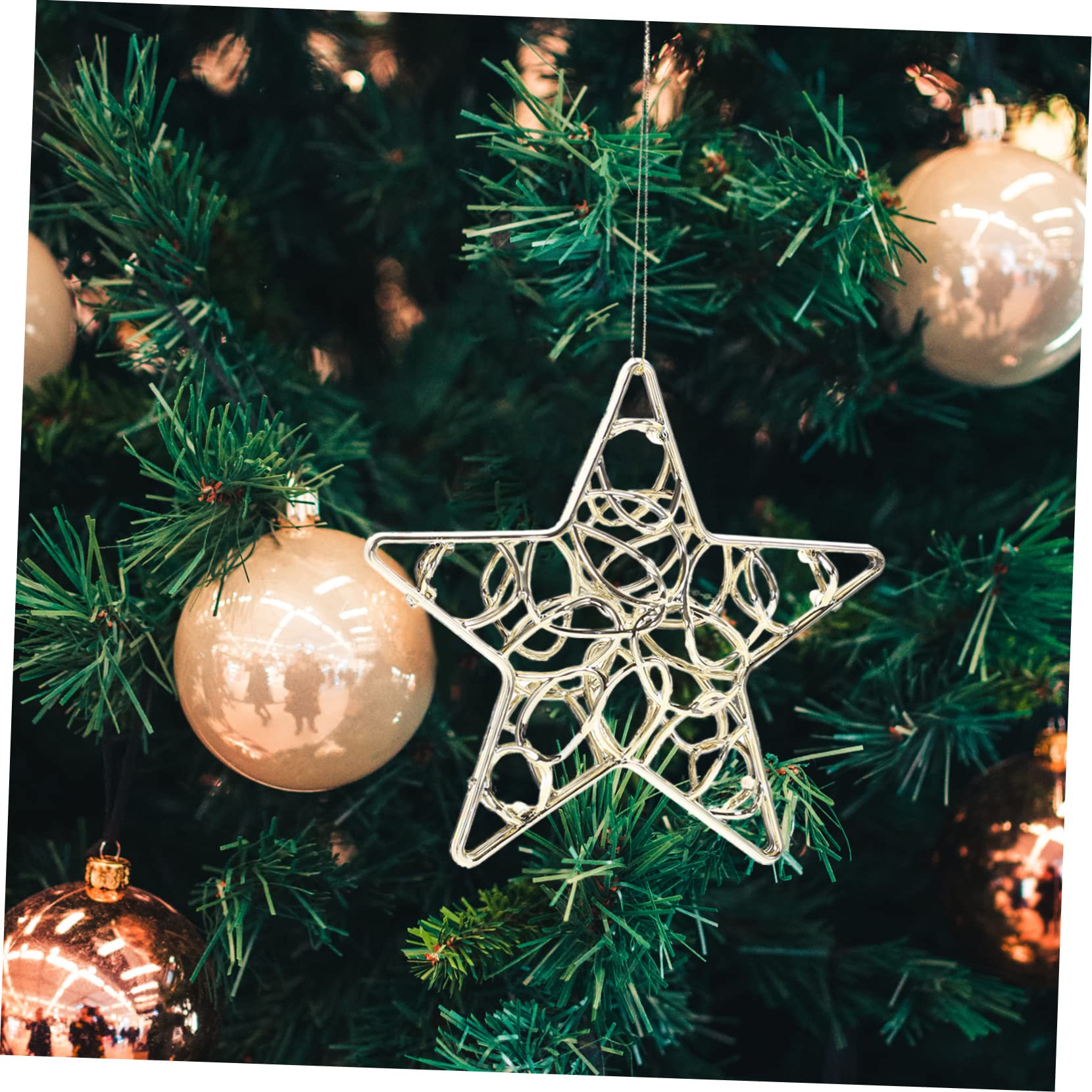 TOPBATHY STK Weihnachtsschneeflocke-Anhänger weihnachtsdeko winterdeko dekorativer Weihnachtsanhänger glitzernde Winterstern-Ornamente Weihnachtsschmuck Weihnachtsbaum-Anhänger Plastik