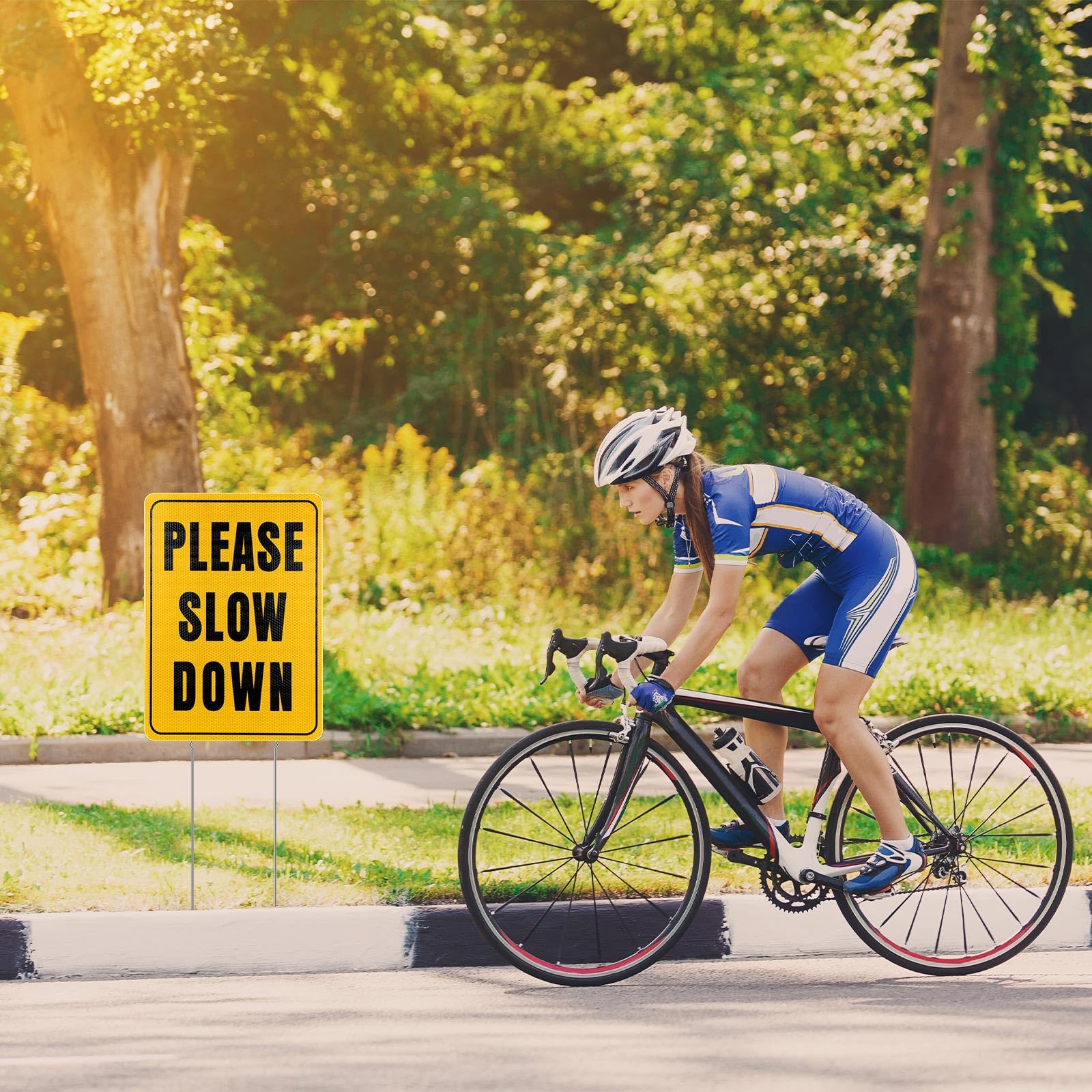 Snapklik.com : Colarr 4 Pcs Please Slow Down Signs