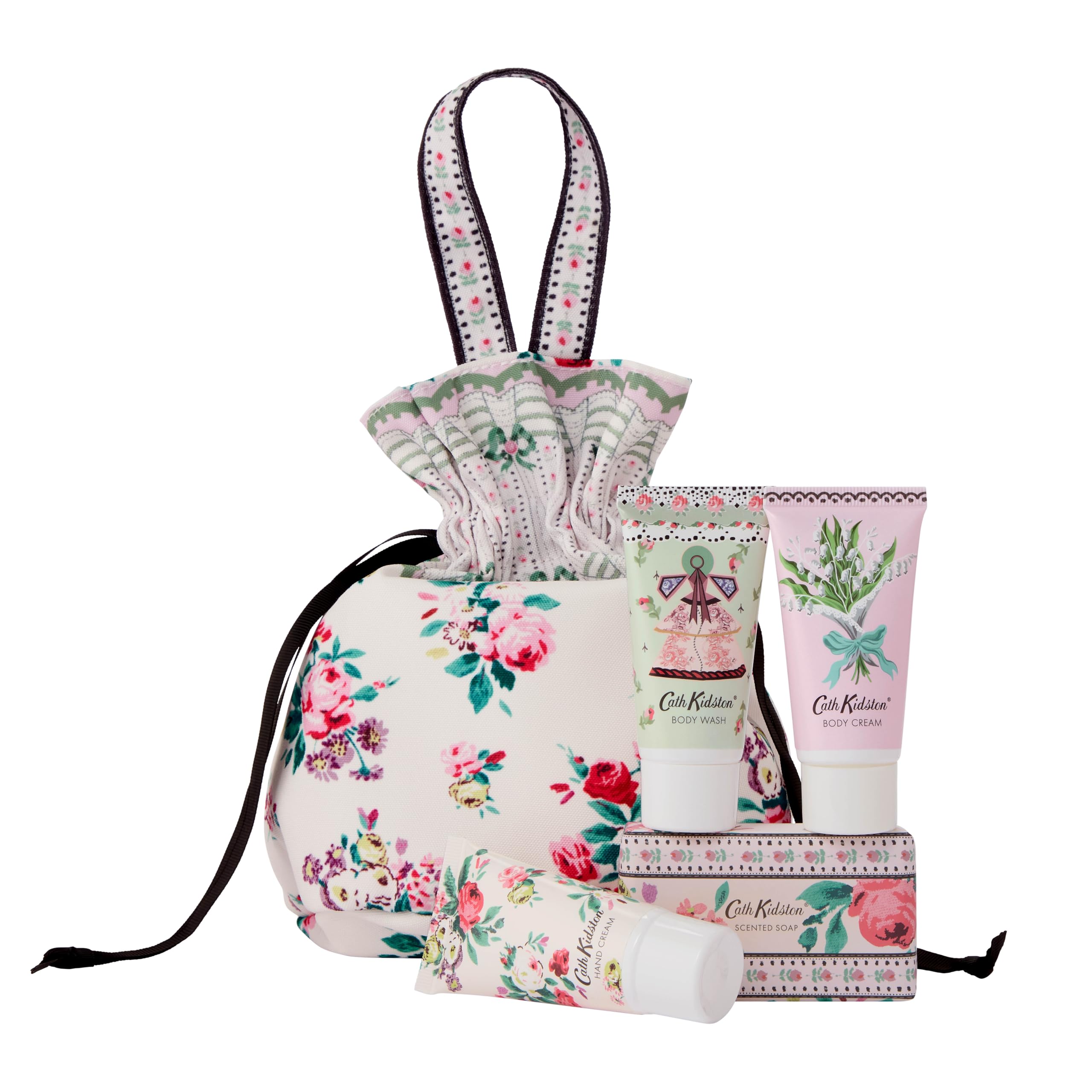 Cath Kidston Hand Cream, Body Cream and Wash 3x 30ml, Scented Soap 100g