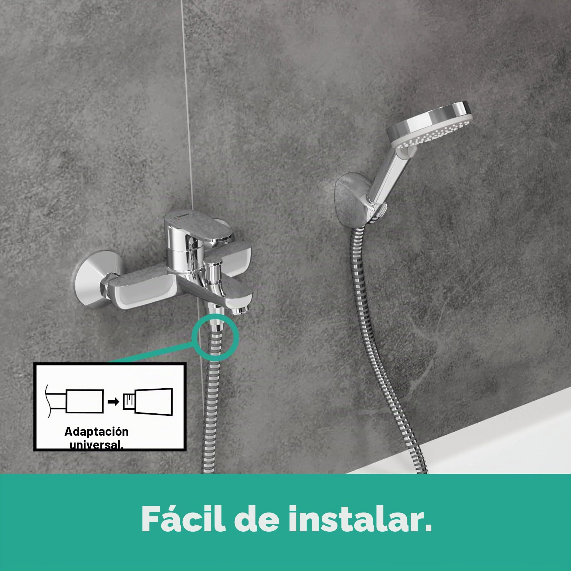 hansgrohe Vernis Blend Mezclador monomando de bañera visto, cromo, 71440000