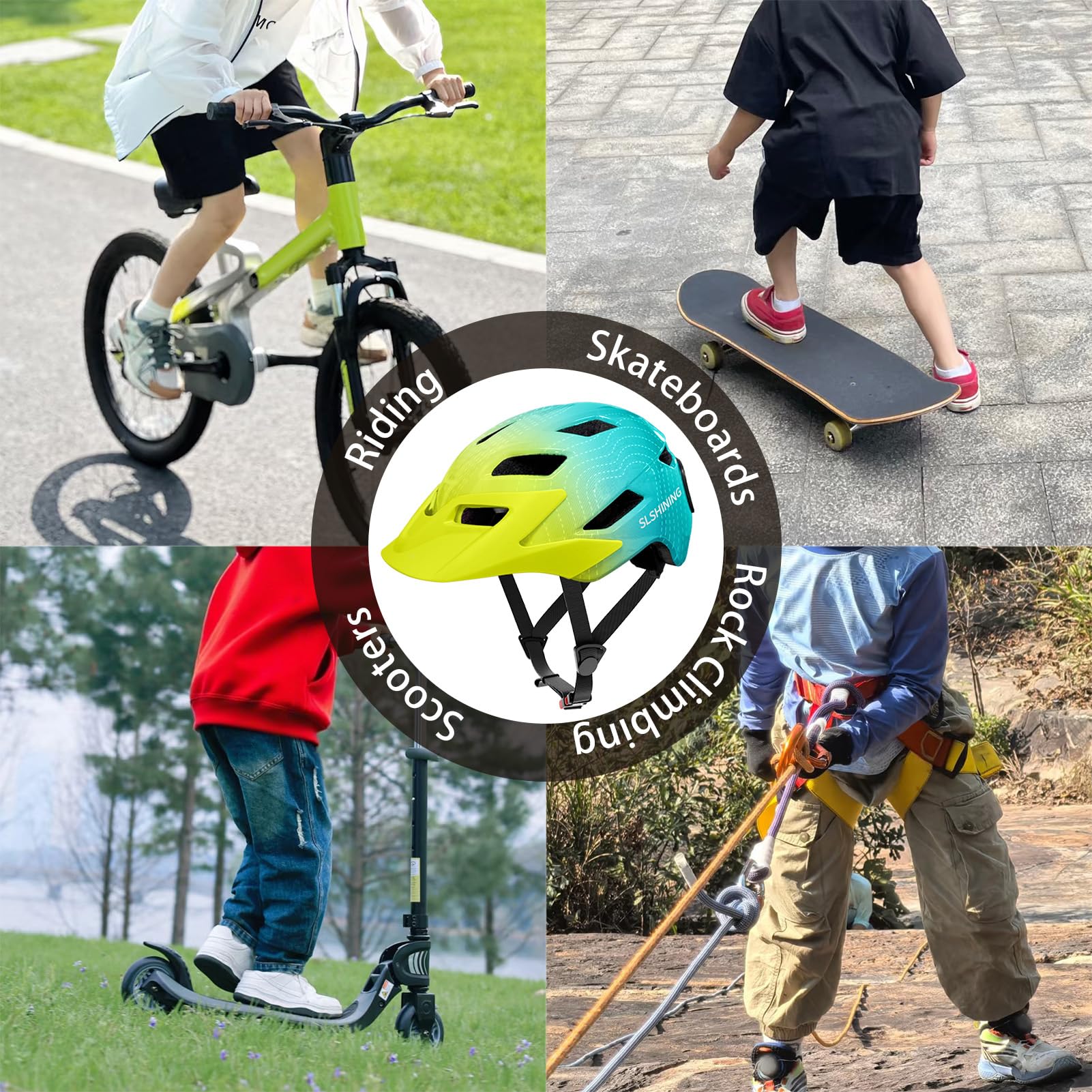Casco de Bicicleta para Niños con Pantalla LED, Luz, para Ciclismo, Patinaje, Scooter, Deporte, Equitación, con Luces Intermitentes y Control Remoto
