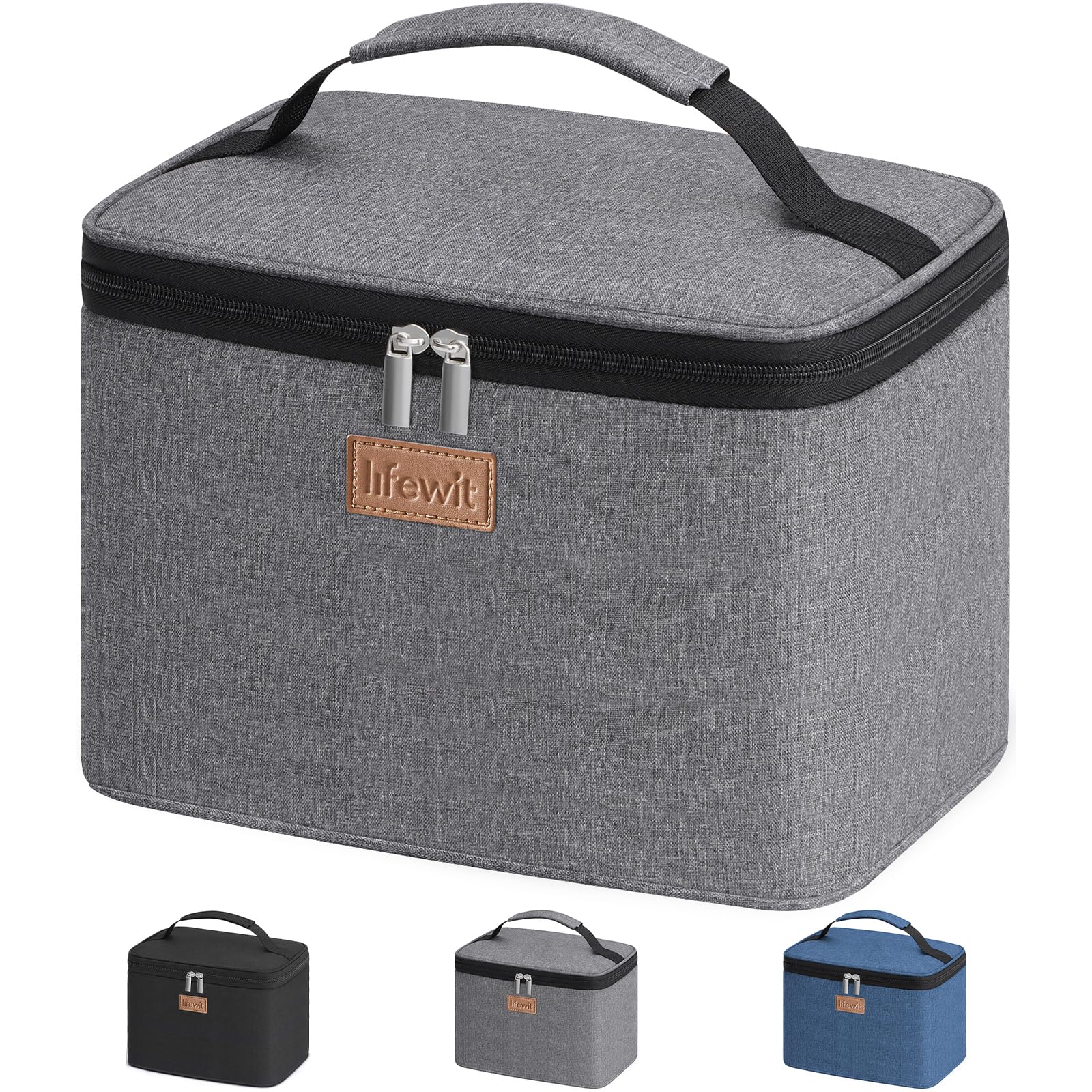 Lifewit Kühltasche Klein Isolierte für Männer Frauen, Faltbar Lunchbox Lunchtasche Isoliertasche Tragbare Kühlbox für Herren Damen für Picknicks Arbeit,Grau 9L