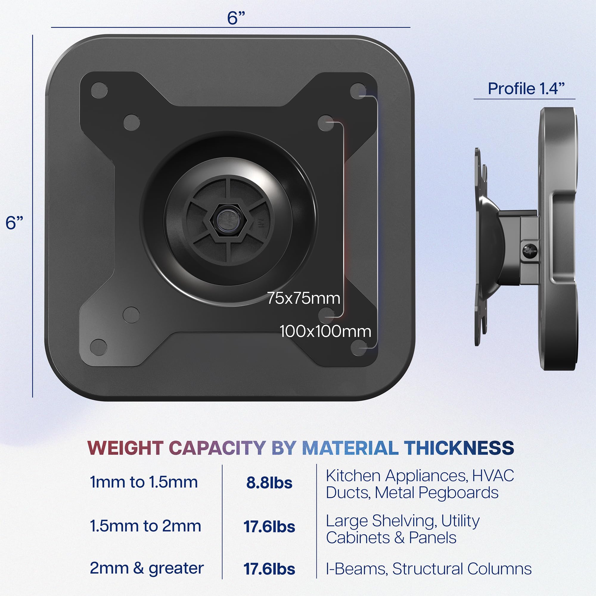 Vivo Soporte magnético para Monitor de 13 a 34 Pulgadas para Superficies de