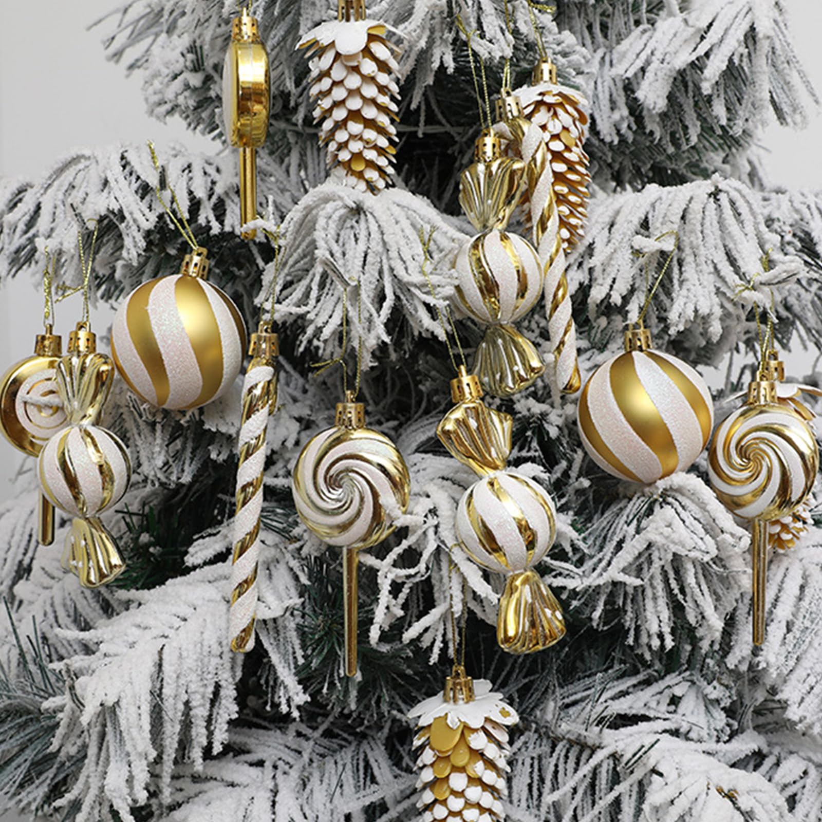 Palline per albero di Natale, ornamento elegante per albero di Natale, da appendere, decorazioni per le vacanze