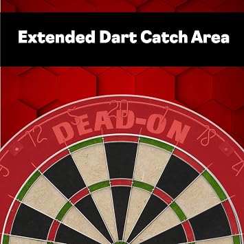 Viper Dead-On Tournament Bristle Steel Tip Dartboard Set with Staple-Free Bullseye, Metal Triangular Spider Wire for Reduced Bounce Outs and Increased Scoring; High-Grade Self-Healing Sisal Board