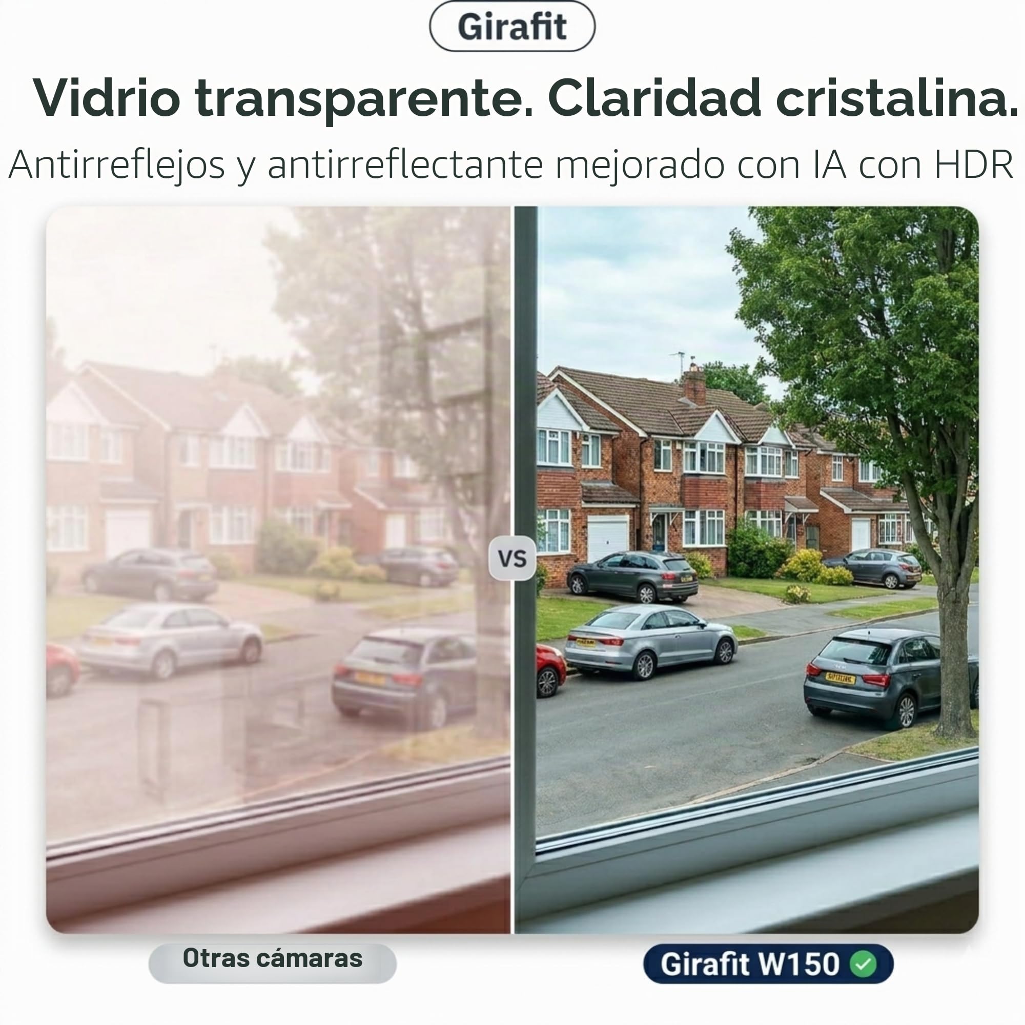 Cámara de Ventana de 3 MP 2K, cámaras WiFi de 2.4 GHz y 5 GHz para Seguridad en el hogar con visión Nocturna ChroMax Al Color, detección de Persona y Movimiento, grabación 24/7, instalación fácil y