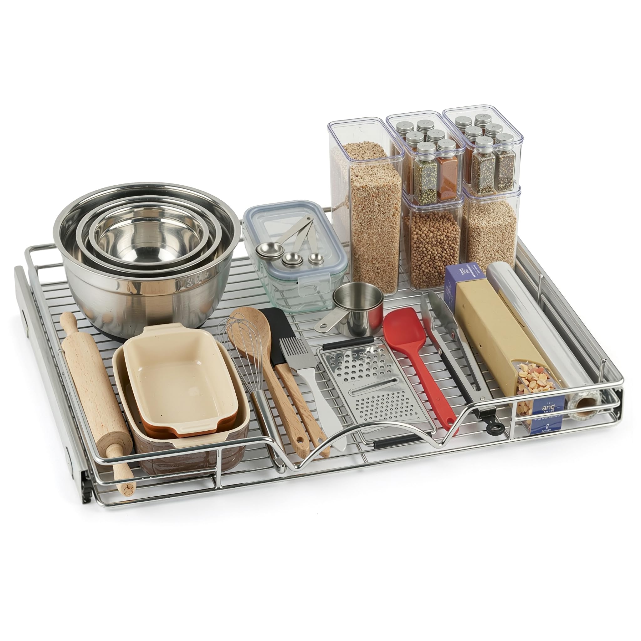 HOLDN’ STORAGE Pull Out Cabinet Organizer, 30”W x 21”D Cabinet Drawer