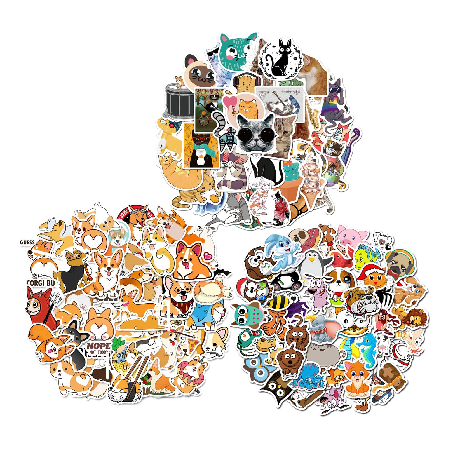 Unila Water Bottle Stickers,Christmas Decor Stickers,VSCO Cute Aesthetic Vinyl Indie Waterproof Laptop Phone Pad Suitcase Skateboard Guitar Stickers for Kids Boys Girls and Adults (150 PCS Animal)