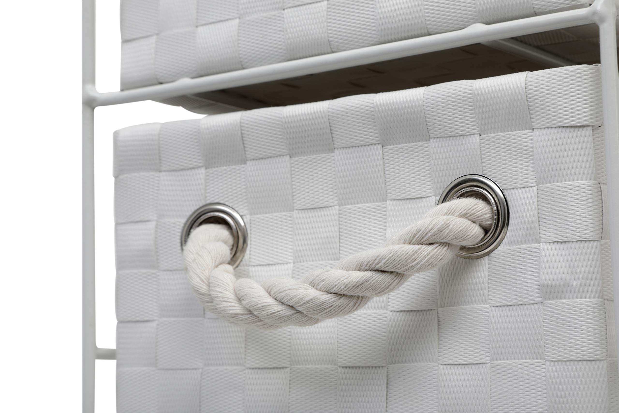 ARPAN - Armario de Almacenamiento con 4 cajones, Color Blanco, Ideal para el hogar, Oficina, Dormitorio, Unidad de 18 x 25 x 65 cm.