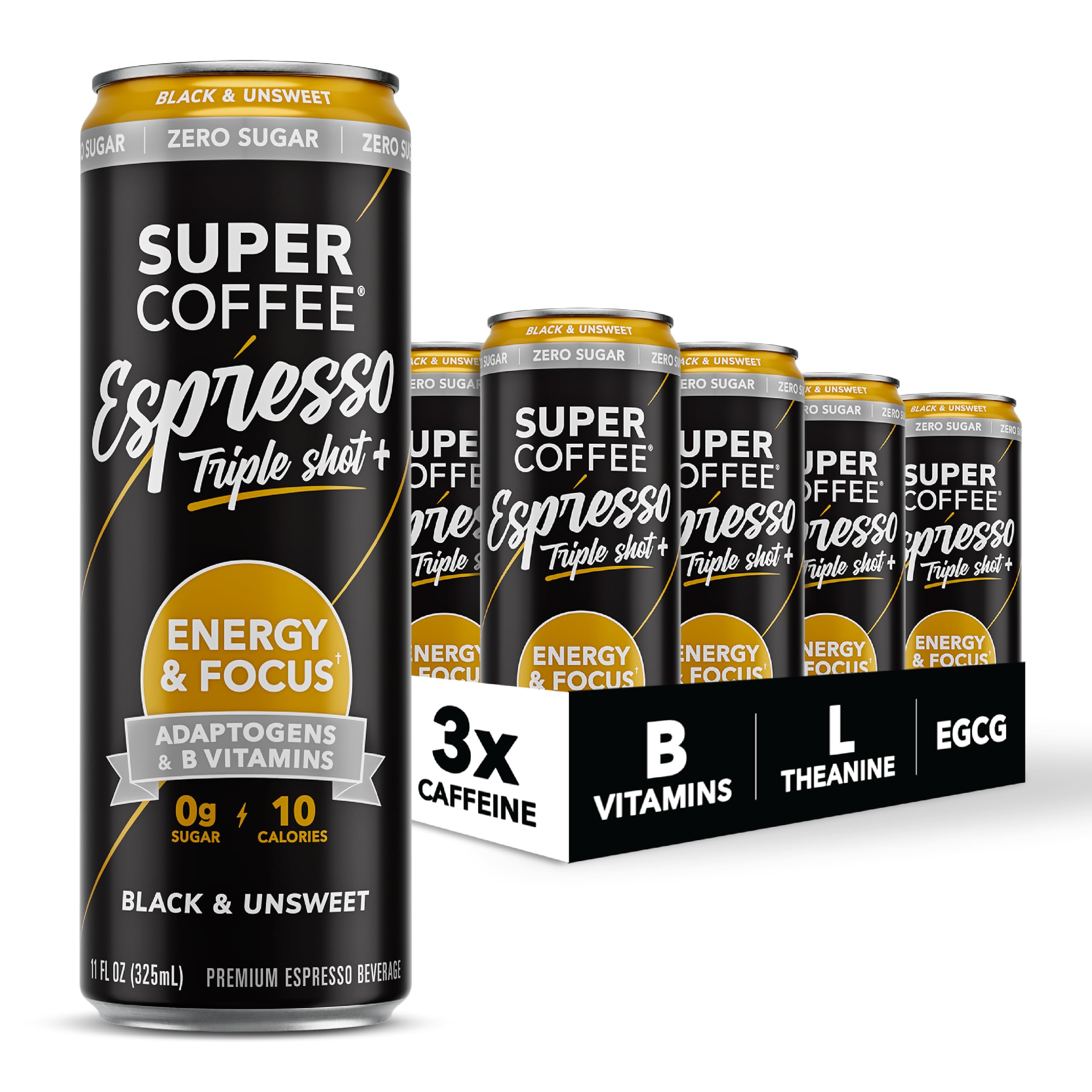 Amazon.com: Super Coffee Espresso Triple Shot Black, 0g Sugar Cold