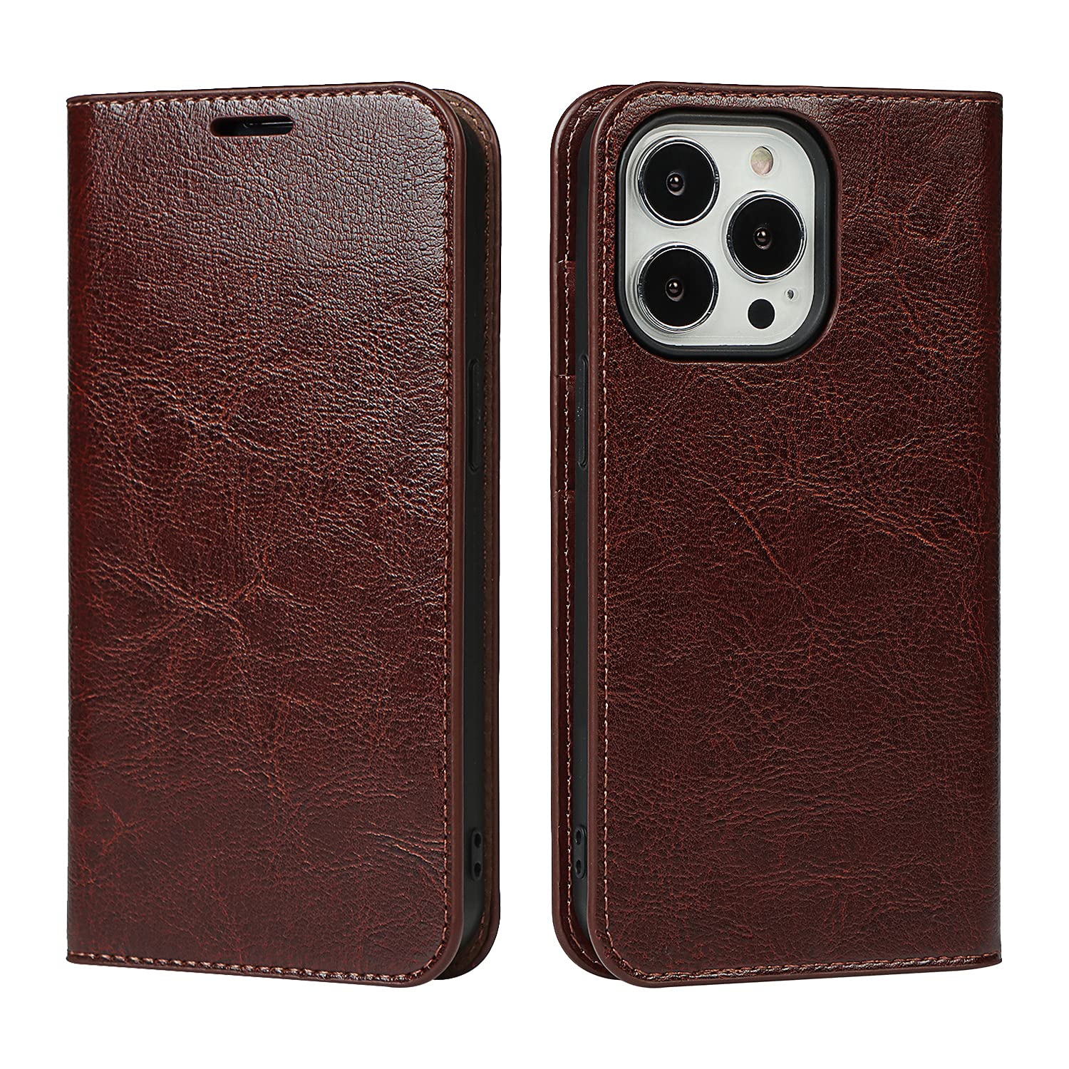 57…本革手帳型iPhone13proMax黒 Genuine Leather Amazon.co.jp: SKIASE iPhone 13 Pro Max Case, Notebook Type