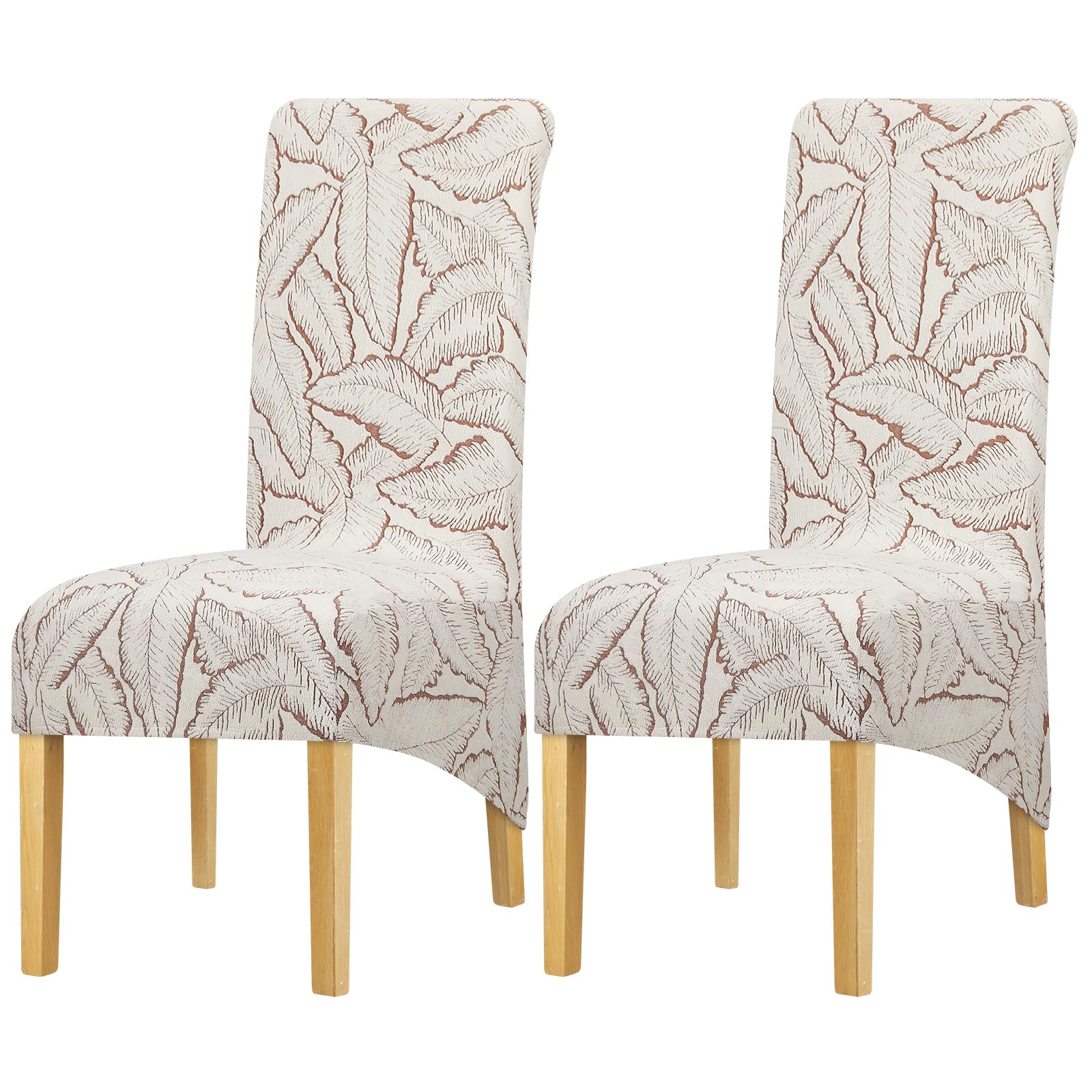 Lellen 2PCS Stretch XL/Oversized Extra Large Dining Room Chair Covers for Kitchen Dining，Removable Washable Chair Protectors Slipcovers Printed Chair
