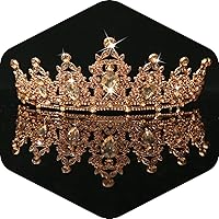 Vista 36 de Kamirola - Corona de reina y tiaras corona de princesa para mujeres y niñas, diademas de cristal para novia, princesa para bodas y fiestas (01)