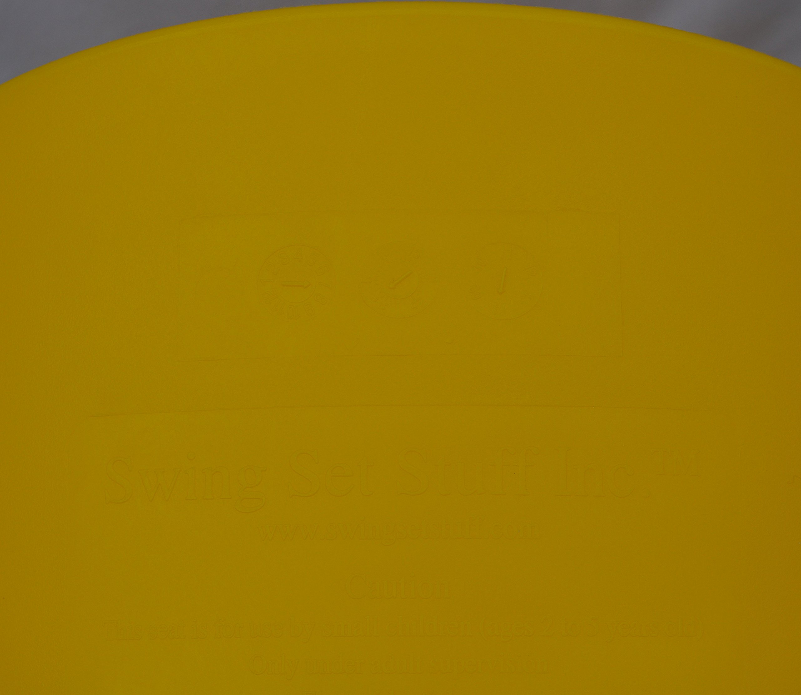 Swing Set Stuff Highback Full Bucket with 5.5' Coated Chain & SSS Logo Sticker, Yellow