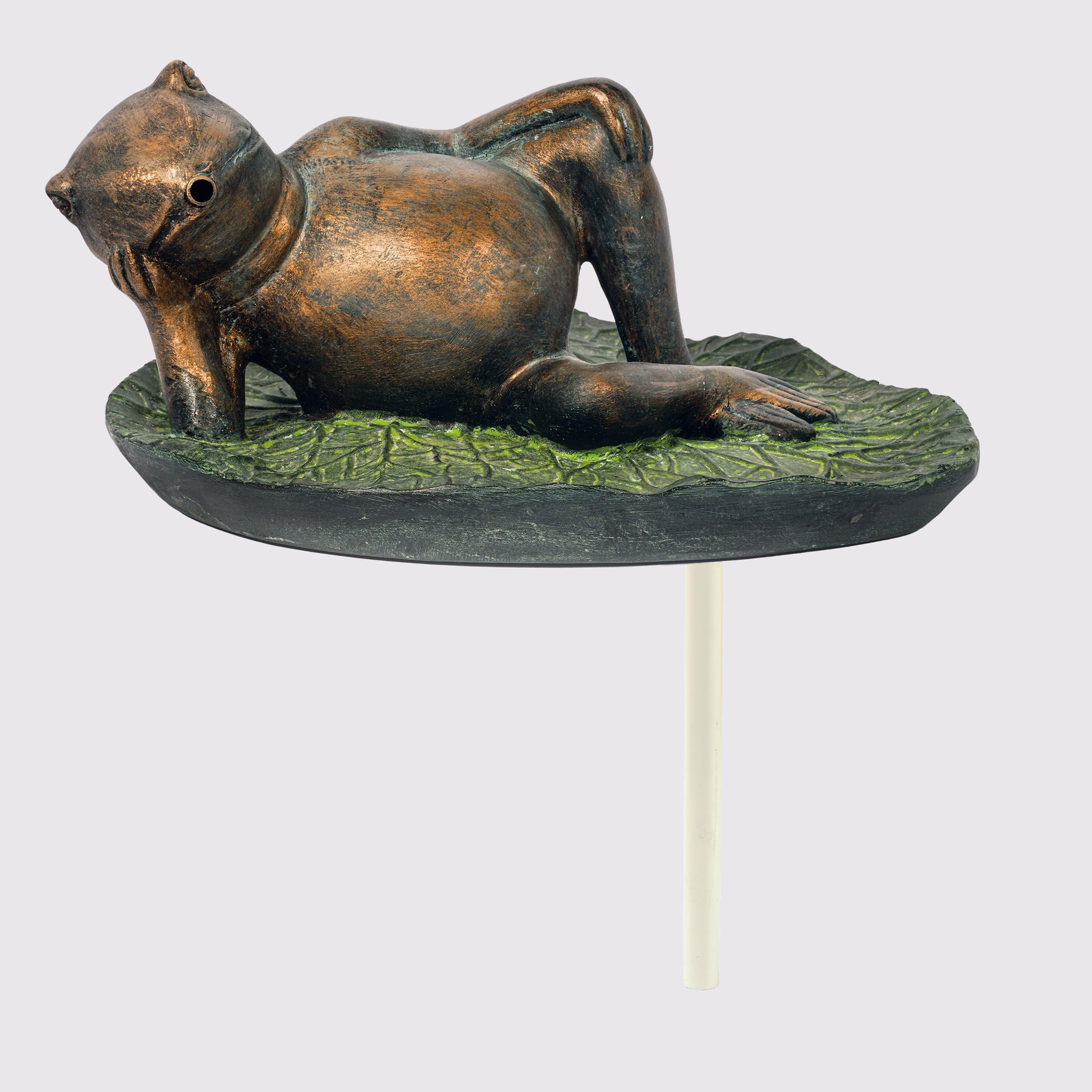 Esotec Solar Wasserspeier Set Frosch liegend auf Seerosenblatt, Pumpe, Solarmodul, Teichfigur, Gartenfiguren & Gartenstatuen, Gartenbrunnen Solar, Springbrunnen außen, Vogeltränke 101664