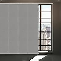 Vista 14 de Persiana opaca inalámbrica con panel deslizante, persianas verticales de 4 o 6 rieles para ventana corrediza y puerta de patio, cortina de tela