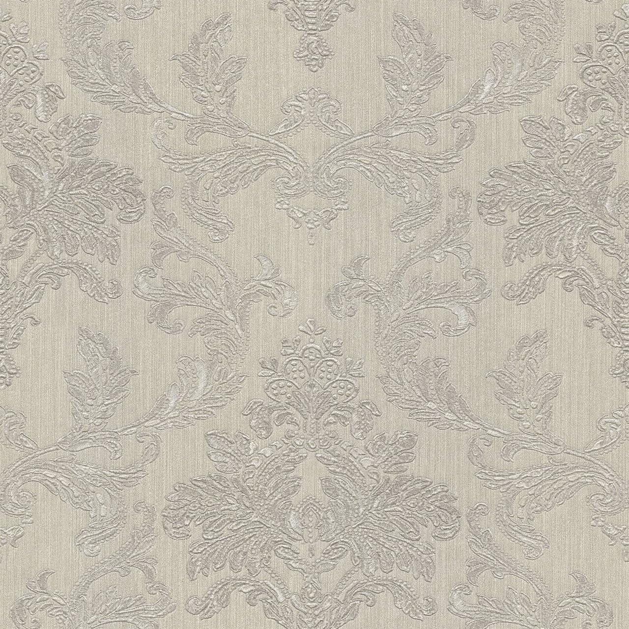 526233 Bellini Damask Taupe Wallpaper by Rasch Vasari