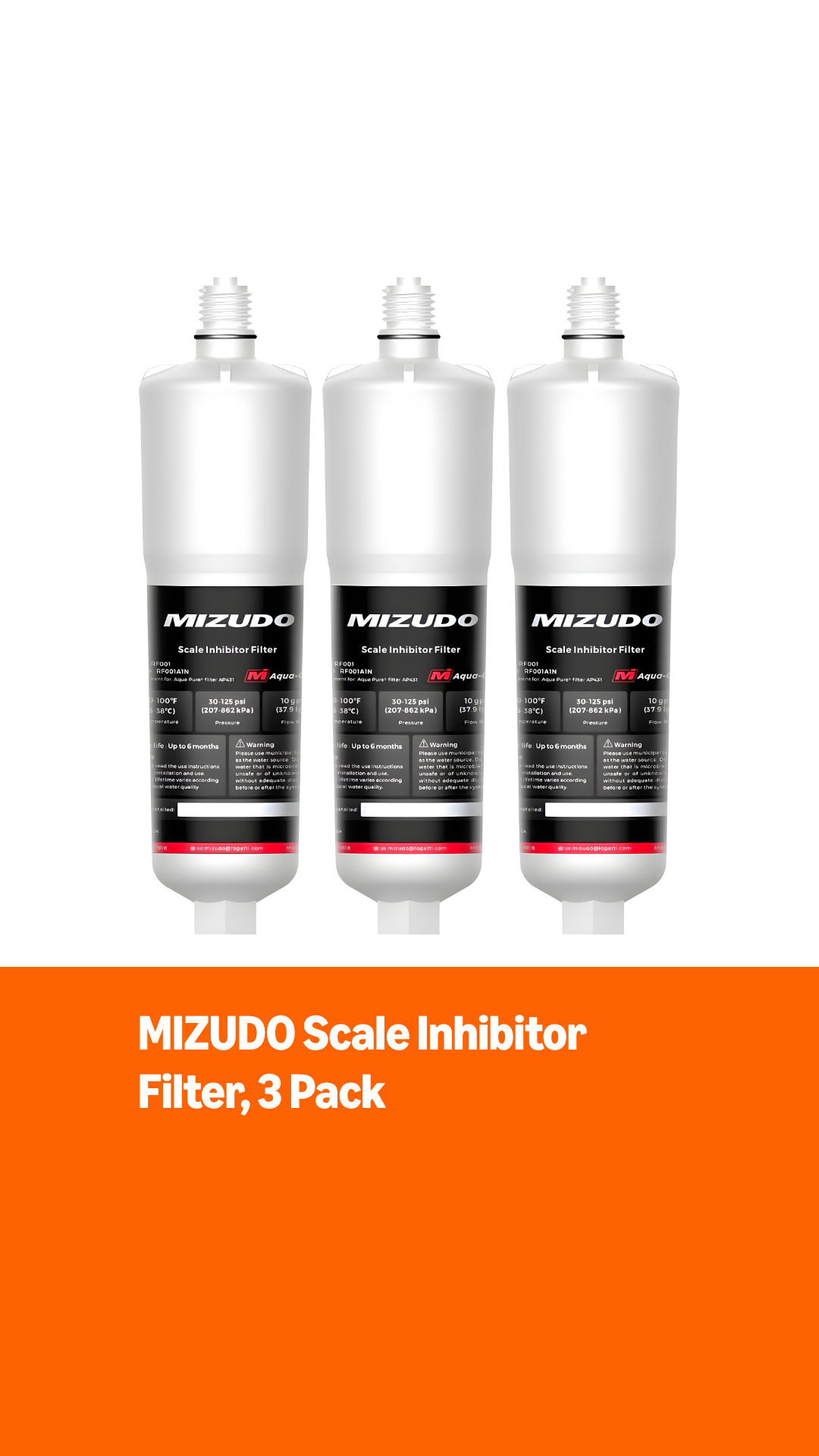 AP431 Replacement Cartridge, MIZUDO Whole House Scale Inhibition