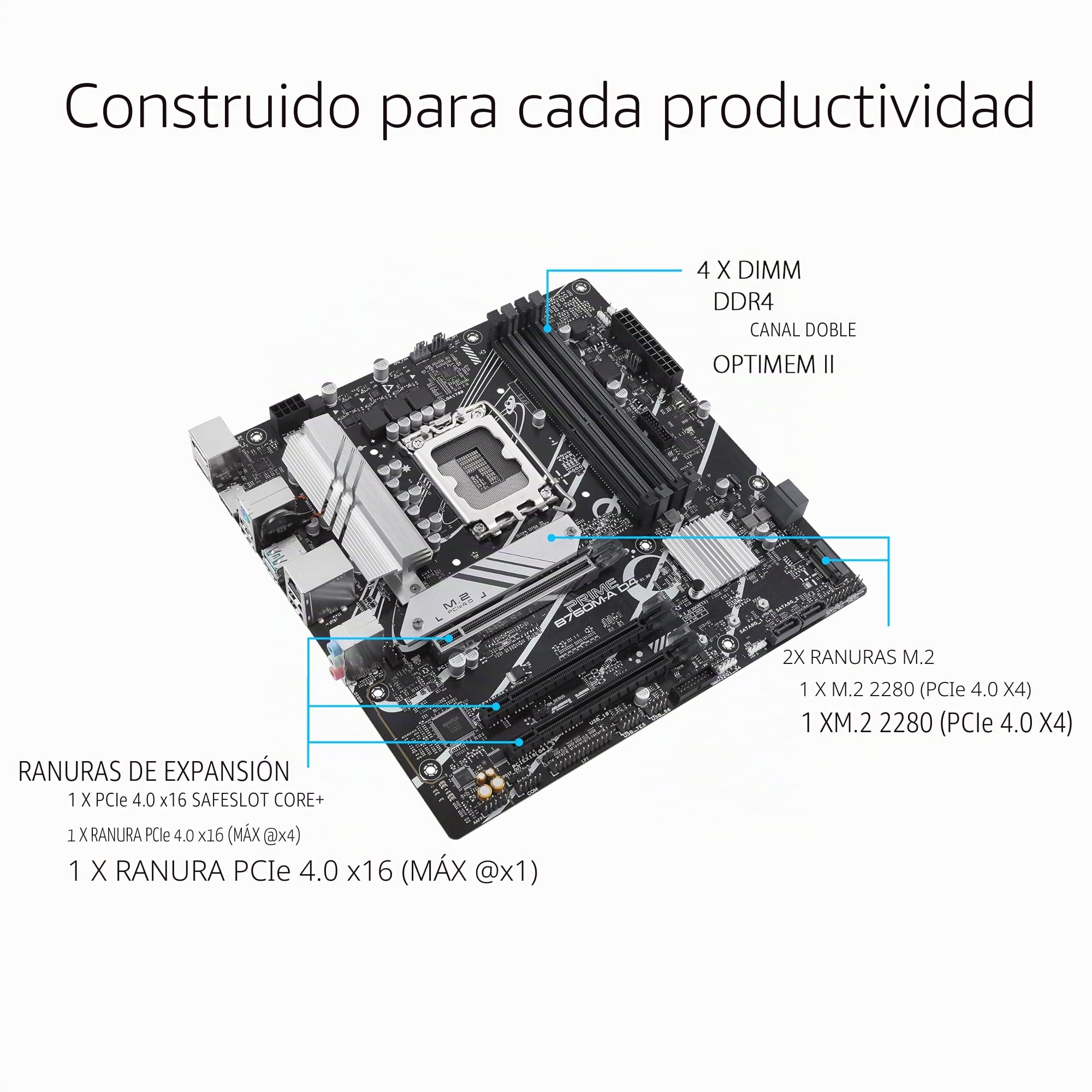 Scheda Madre - Asus - Prime B760M-A D4-Csm - Lga 1700 - Ddr4 - 128 Gb Max