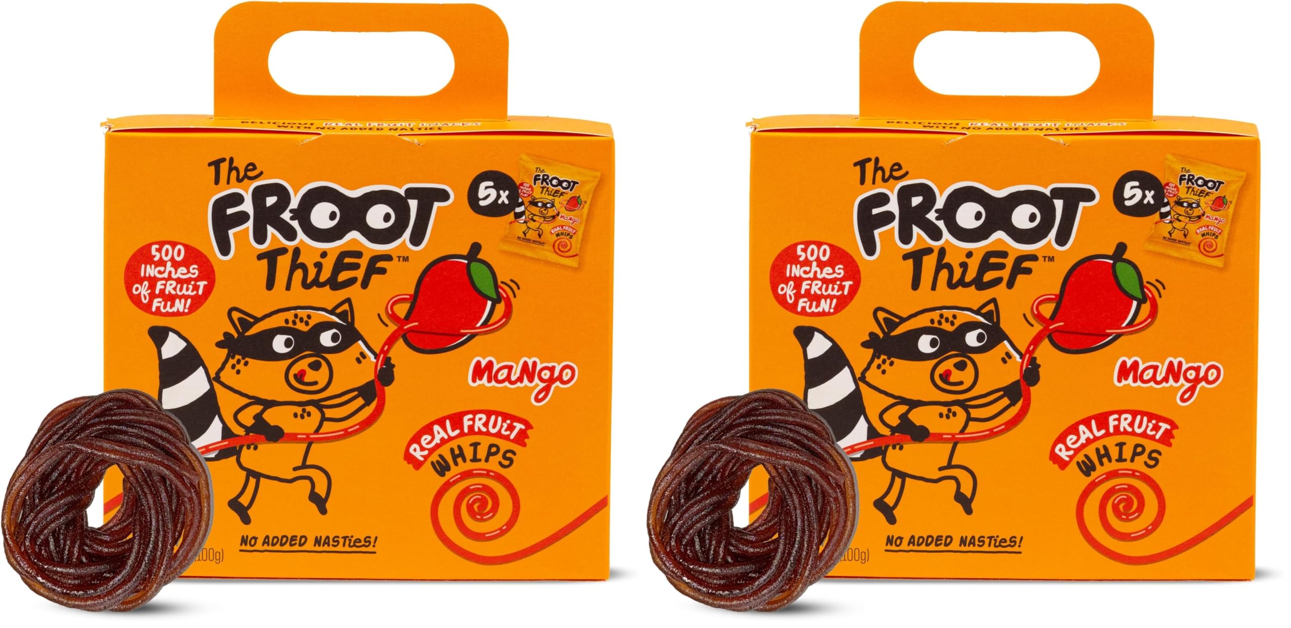 Real Fruit Snack Whips, Mango, Nut Free, Perfect for School Lunches and Snacks, Individual Bags Kids Snacks, 10 Pack