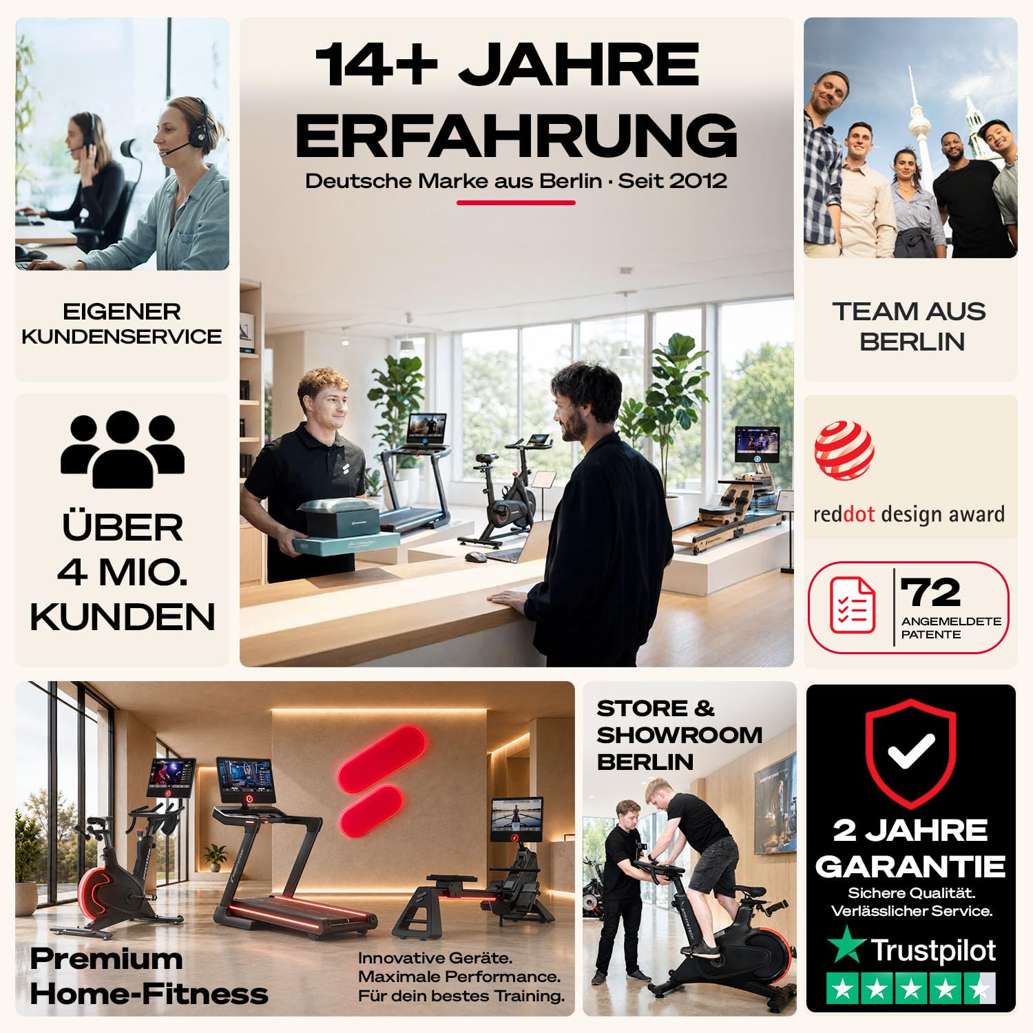 Sportstech sProRun Laufband für Zuhause klappbar, Laufband mit Steigung 9% | – 12 km/h, bis 120 kg, leise, LED Pulszonen, Premium App, Tablethalter für Home Workout, Designed in Germany