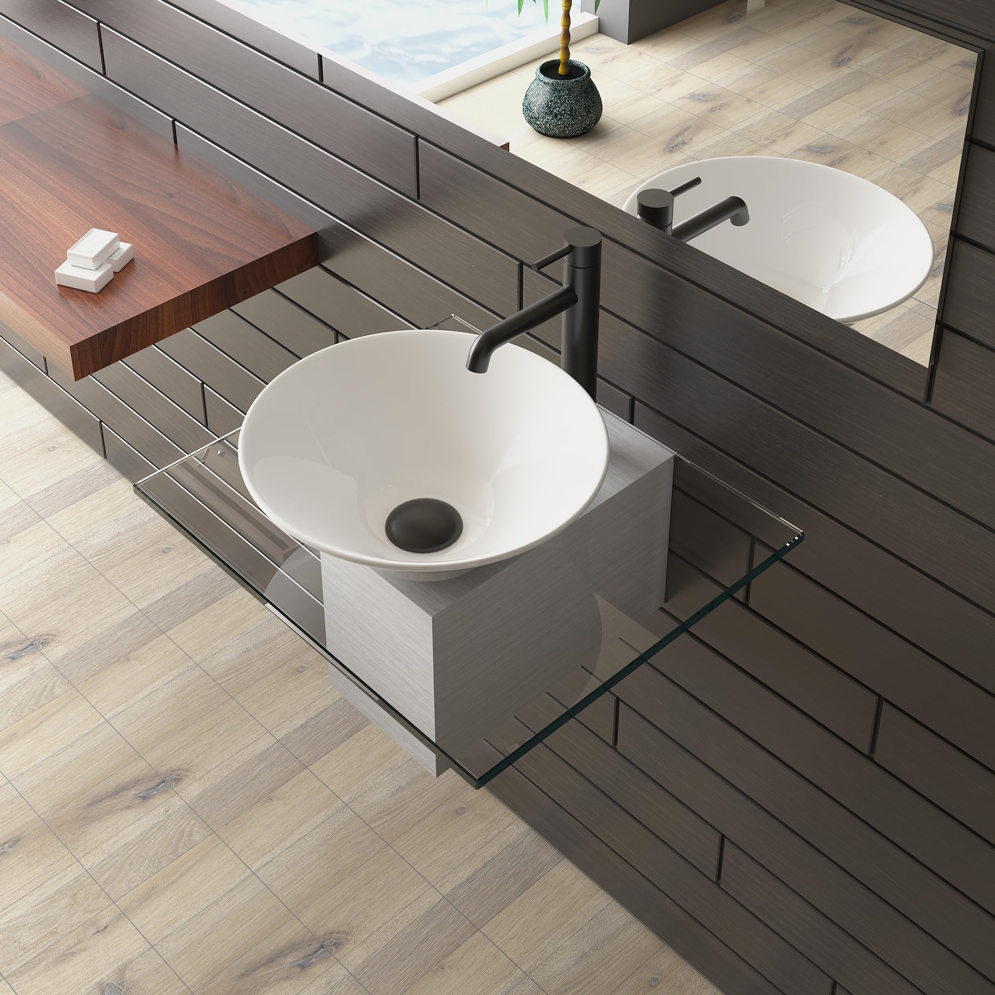 Cerámica Lavado Carcasa sin rebosadero lavabo Cuenco de cerámica invitados inodoro