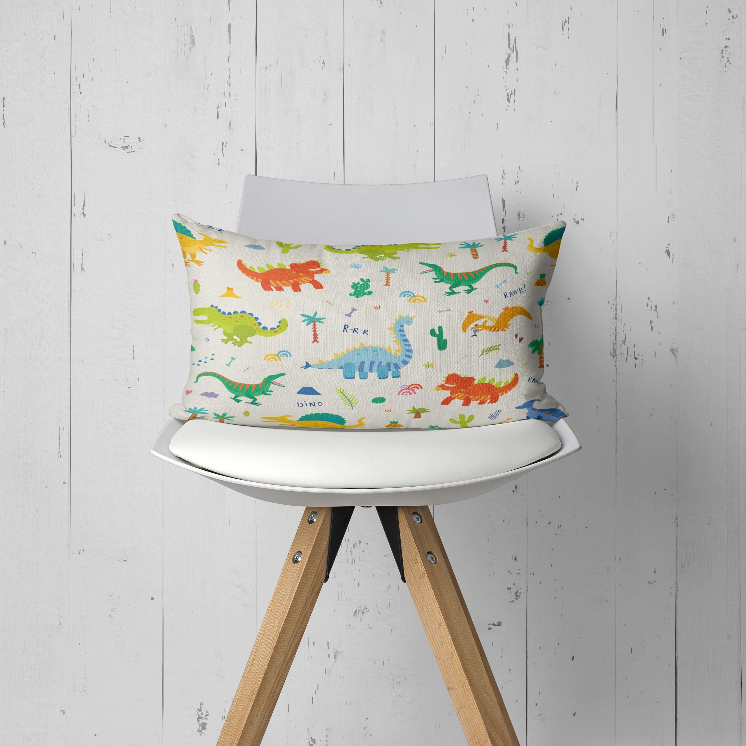 Acheng Dinosaur Pillow Covers , Dinosaur Pillow Case, Dinosaur Room Decor Boys Bedroom Decor Stuff Types Dinosaurs Dino Pillows Decorative Throw Cover White 5 thumbnail image