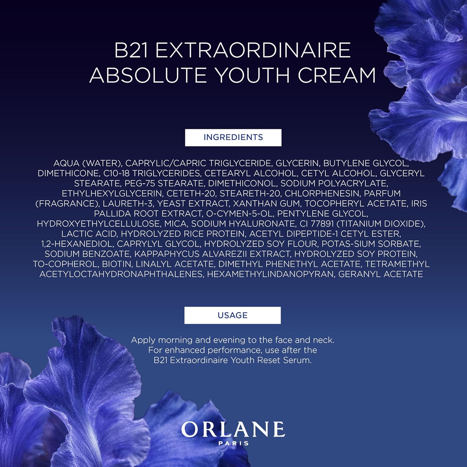 B21 Extraordinaire Absolute Youth Cream, Anti-Aging Cream, Exclusive Youth Reset Complex, 21 Amino Acids from Pale Iris Stem Cells, Active Defense Complex, 50ml, 1.7oz - Image 5