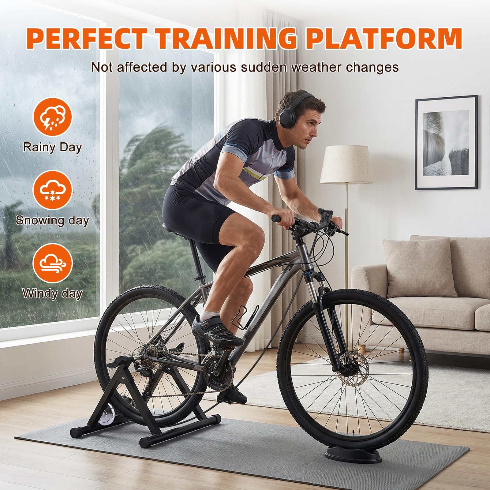 Turbo Trainer – magnetyczny stacjonarny trener rowerowy do kół 66-71.1 cm i 700C – regulowany stojak rowerowy o 6-stopniowym oporze do jazdy w pomieszczeniach z dźwignią szybkiego zwalniania i blokiem