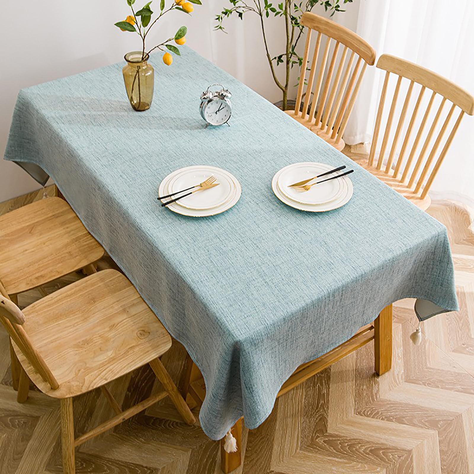 Manteles Mesa Antimanchas Rectangular, Impermeable Mantel Exterior, Mantel Lino Algodon, para cumpleaños Jardin Exterior Picnic Comedor Concina, Terraza, Otoño, Invierno
