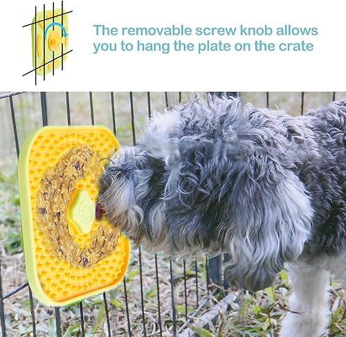 Miniatura 2 de Avont Tapete para lamer para perros y gatos, tapete para lamer jaula de perros y gatos, alimentador lento para alimentos húmedos, almohadilla para