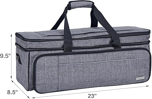 Miniatura 7 de HOMEST Estuche de transporte de doble capa con bolsillo para alfombrilla para Cricut Maker 3, Explore 3, múltiples bolsillos frontales para