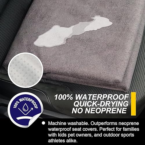 Miniatura 220 de Funda protectora de asiento de automóvil, para asientos delanteros, para entrenamiento de gimnasio, correr, nadar, playa y senderismo, impermeable