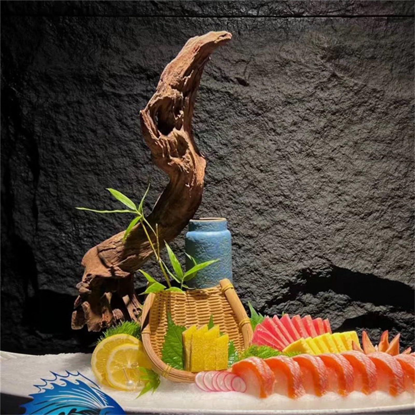 Simulazione Ramo Un Albero Scultura Artigianale in Resina per allestimenti Buffet Eventi Sashimi Decori Acquari Ornamento Decorazione acquari