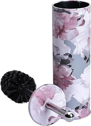 Escobilla para inodoro con soporte, multicolor, metal