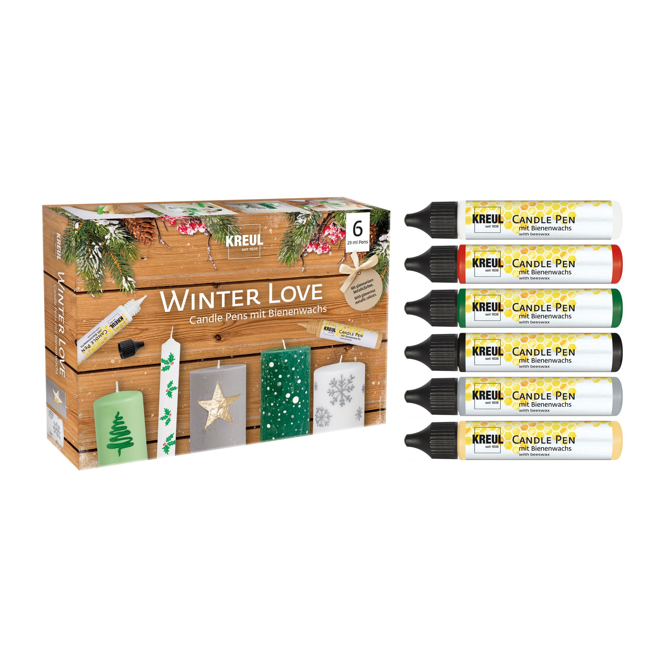 Amazon.co.jp: Kreul 49759 キャンドルペン 6本セット Winter Love 6本