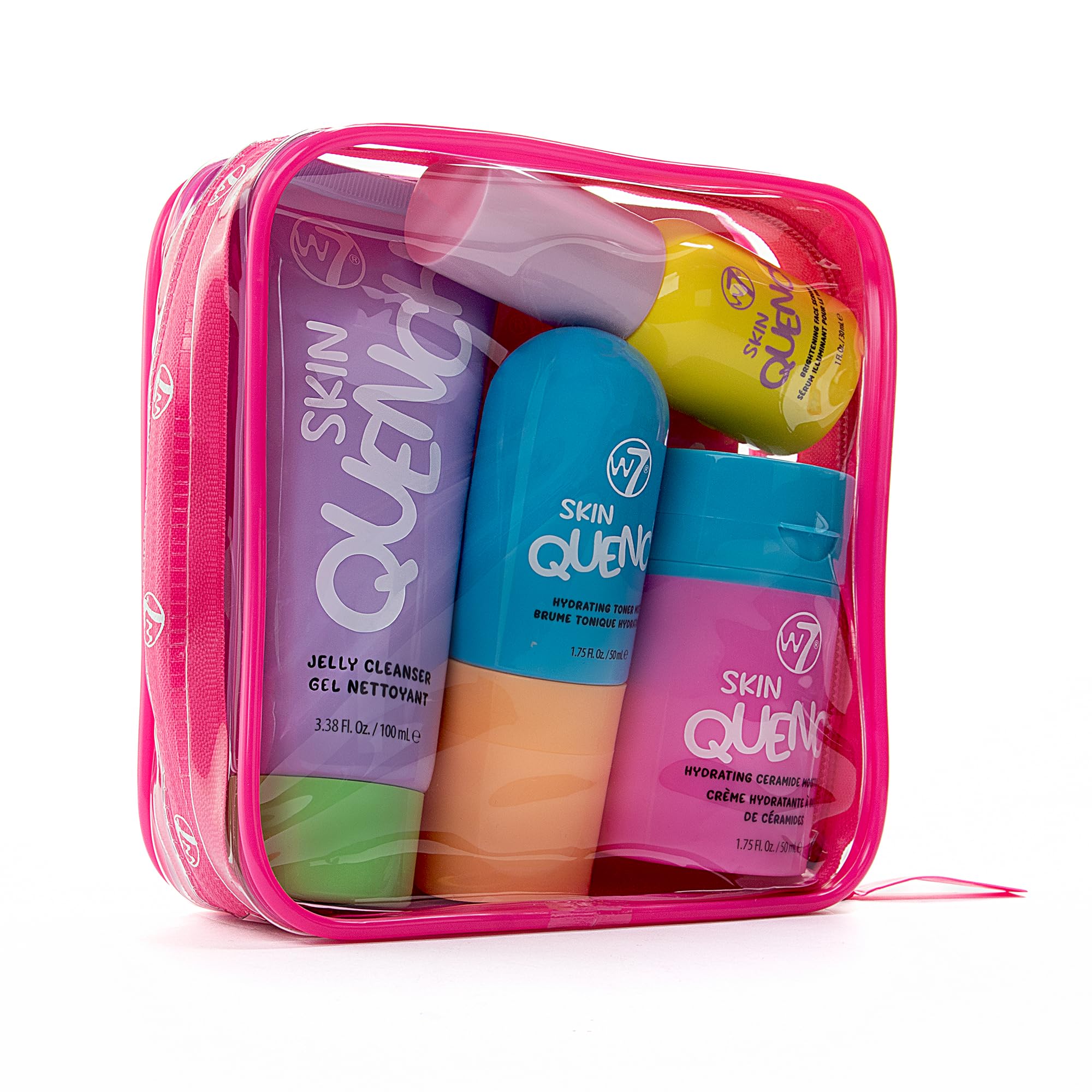 W7 Skin Quench Full Size Skincare Gift Set - Hydrating Skincare Bundle with Aloe Vera & Ceramides - Complete & Long-Lasting Moisturising At-Home Routine