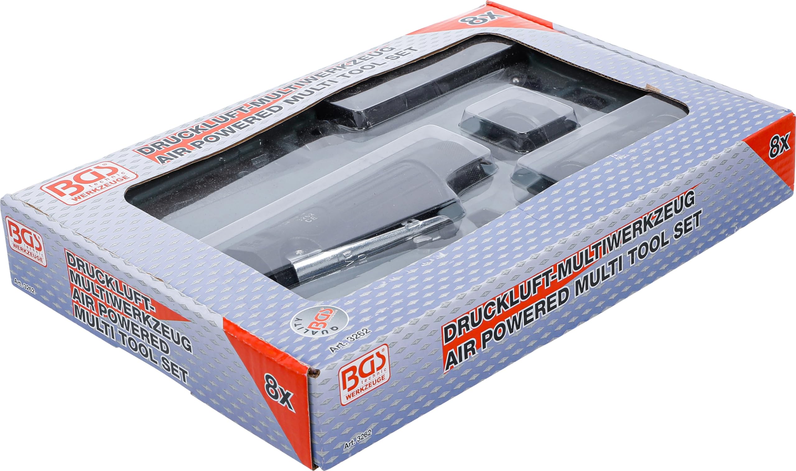 BGS 3262 | Utensile pneumatico multifunzione con 3 teste di lavoro intercambiabili