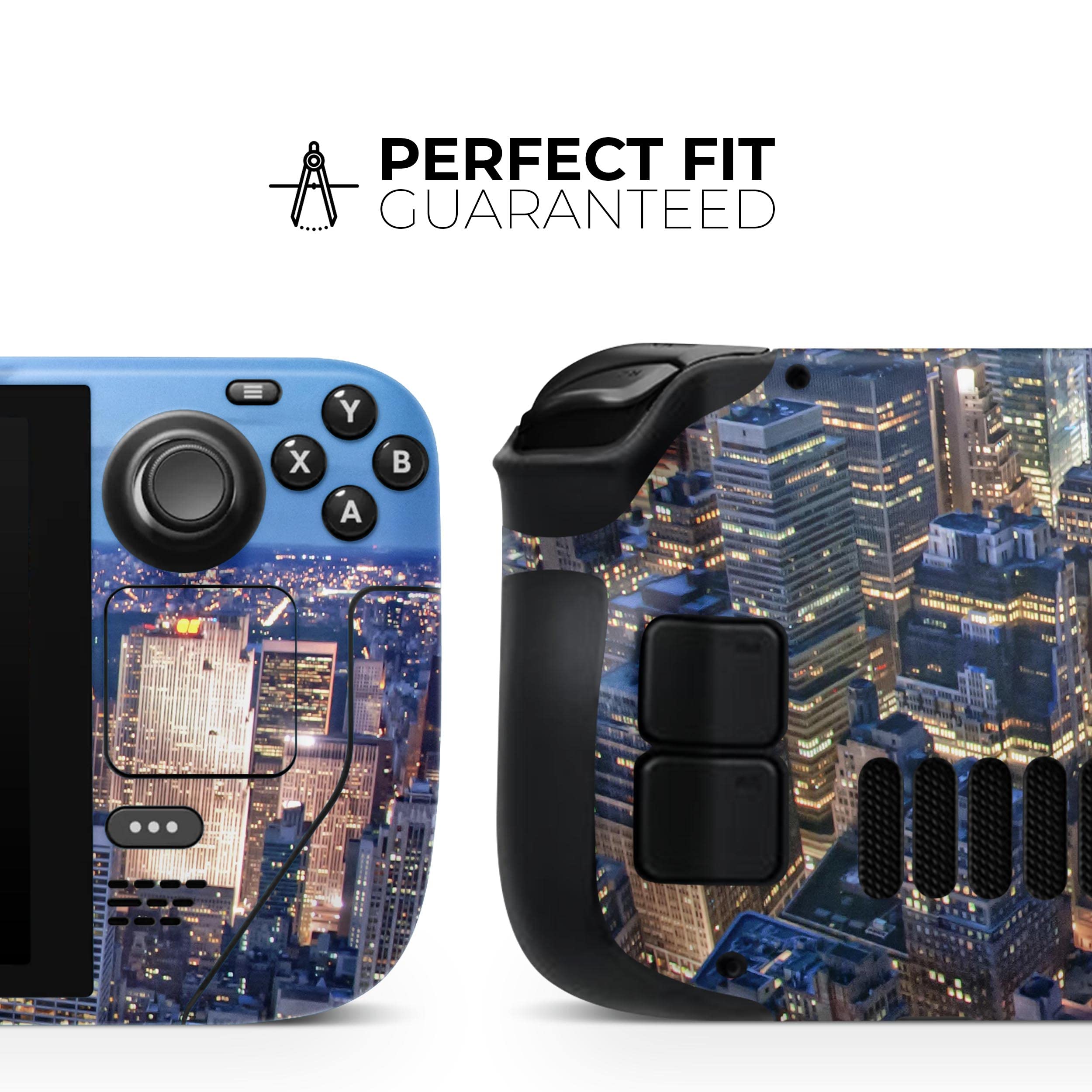 Design Skinz - Compatible with Steam Deck - Skin Decal Protective Scratch-Resistant Removable Vinyl Wrap Cover - Night Aerial NYC
