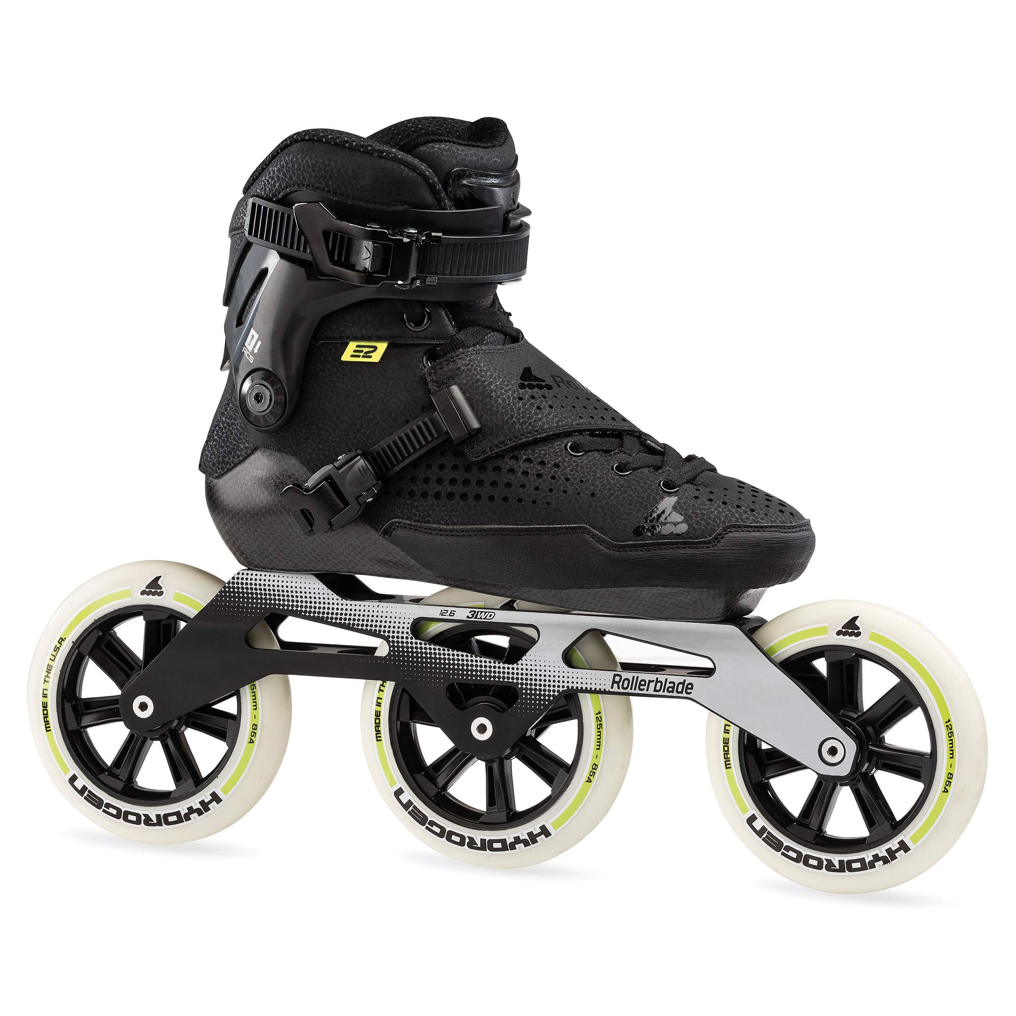 Rollerblade E2 Pro 125 Unisex Adult Fitness Inline Skate, Black, Premium Inline Skates