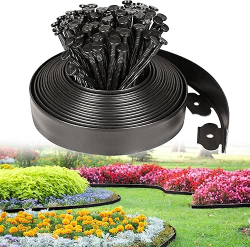 JERIA 2 Inch Tall 33 FT Garden Edging Kit with