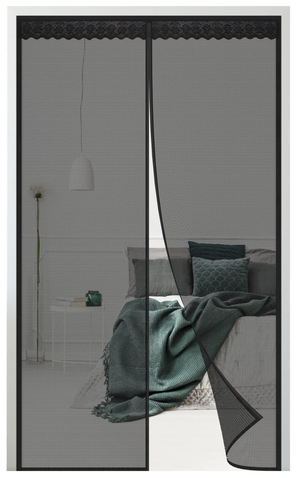 Zanzariera Magnetica Per Porte 100x220 Cm - Chiusura Automatica, Con Nastro Adesivo, Per Balcone, Casa - Foto 8