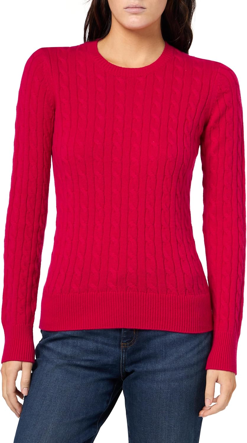 Brooks Brothers Women's Cashmere Wool Cable Crewneck Sweater