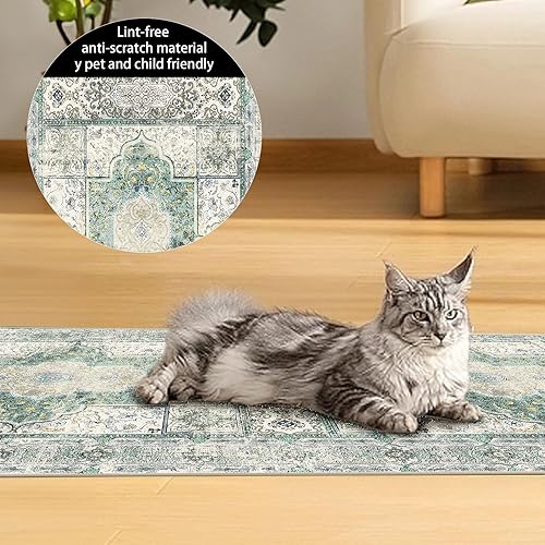 Miniatura 4 de BESTSWEETIE Alfombra de pasillo lavable de 2 x 10 pies, alfombra de pasillo de 2 x 10 pies, alfombra de pasillo para cocina, alfombra de pasillo