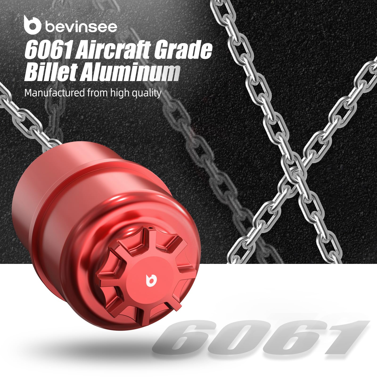 Bevinsee Billet Aluminium Servolenkungsbehälter Upgrade Kit kompatibel mit E92 E46 E90 E91 E93 E39 E81 E82 E87 318i 320i 323i 325i 328i 330i 523i 525i 528i 530i Ersatz 32416851217 Rot