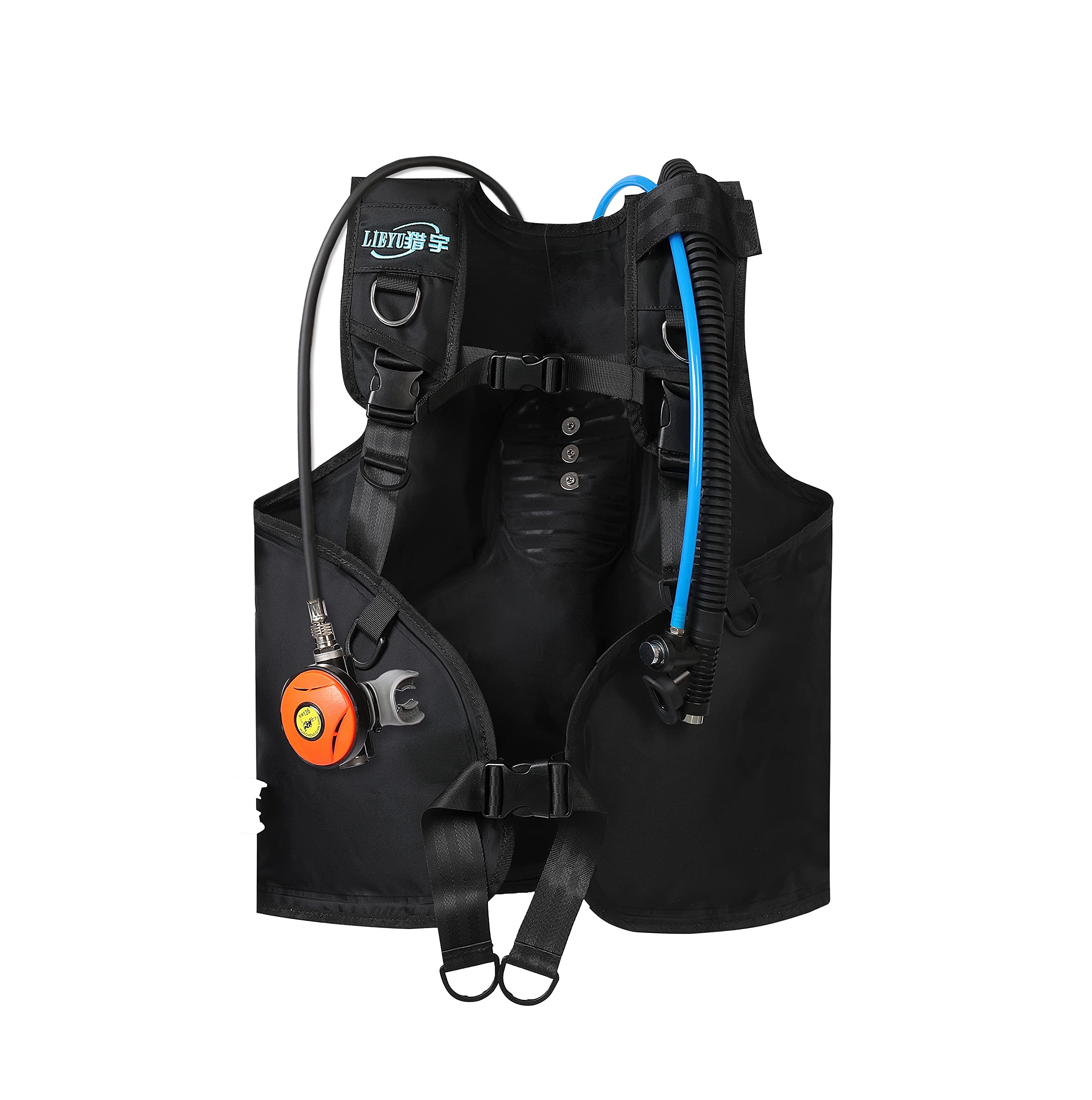 Système de plongée rechargeable de 5,5 heures, compresseur d'air étanche avec tuyau de 39 pieds et régulateur de respiration, équipement de plongée pour pêche récréative (BCD)