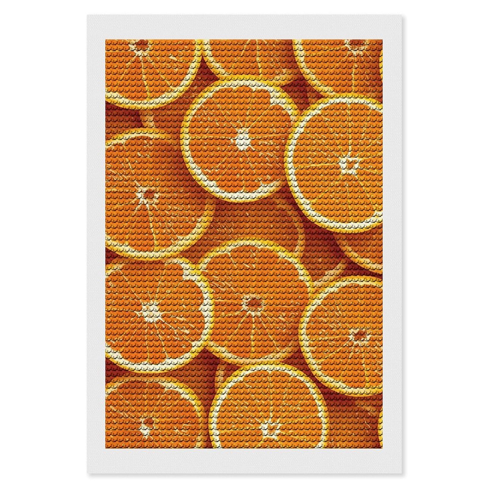 NONHAI Diamond Painting Kits for Adults - DIY Diamond Art Kits for Beginners - Full 5D Paint Drill Diamond Dots Paintings- Orange Slices Diamonds Pictures Gem Art and Craft Wall Decor 8"x12"