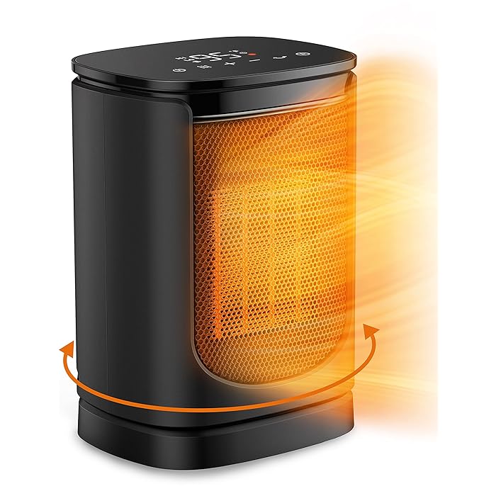 Buy Space Heater for Indoor Use, Electric Ceramic Heater, 3 Modes, 12h